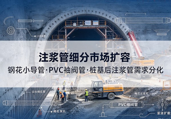 婺城注浆管细分市场扩容，隧道钢花小导管、PVC 袖阀管、桩基后注浆管需求分化